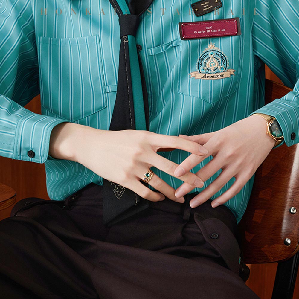 Aventurine Impression Series Ring Set