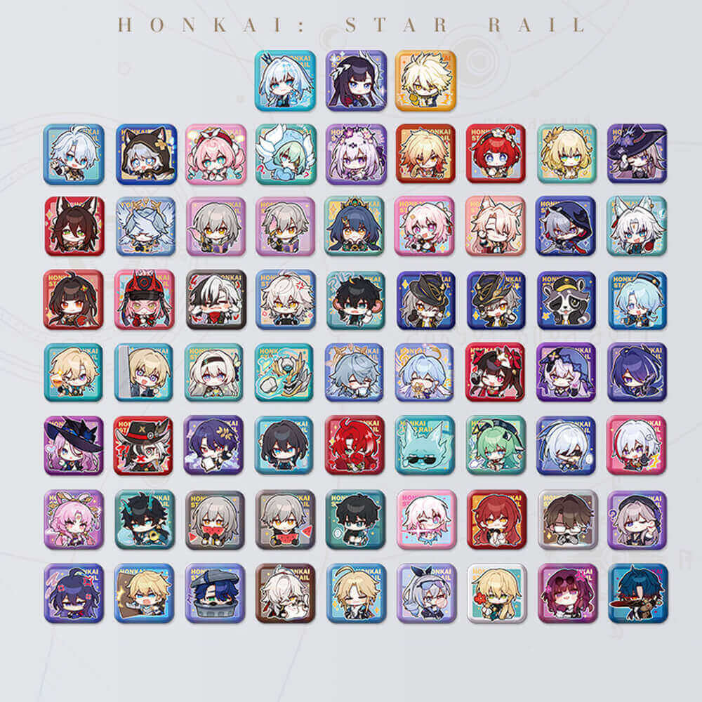 Square Cartoon Badges