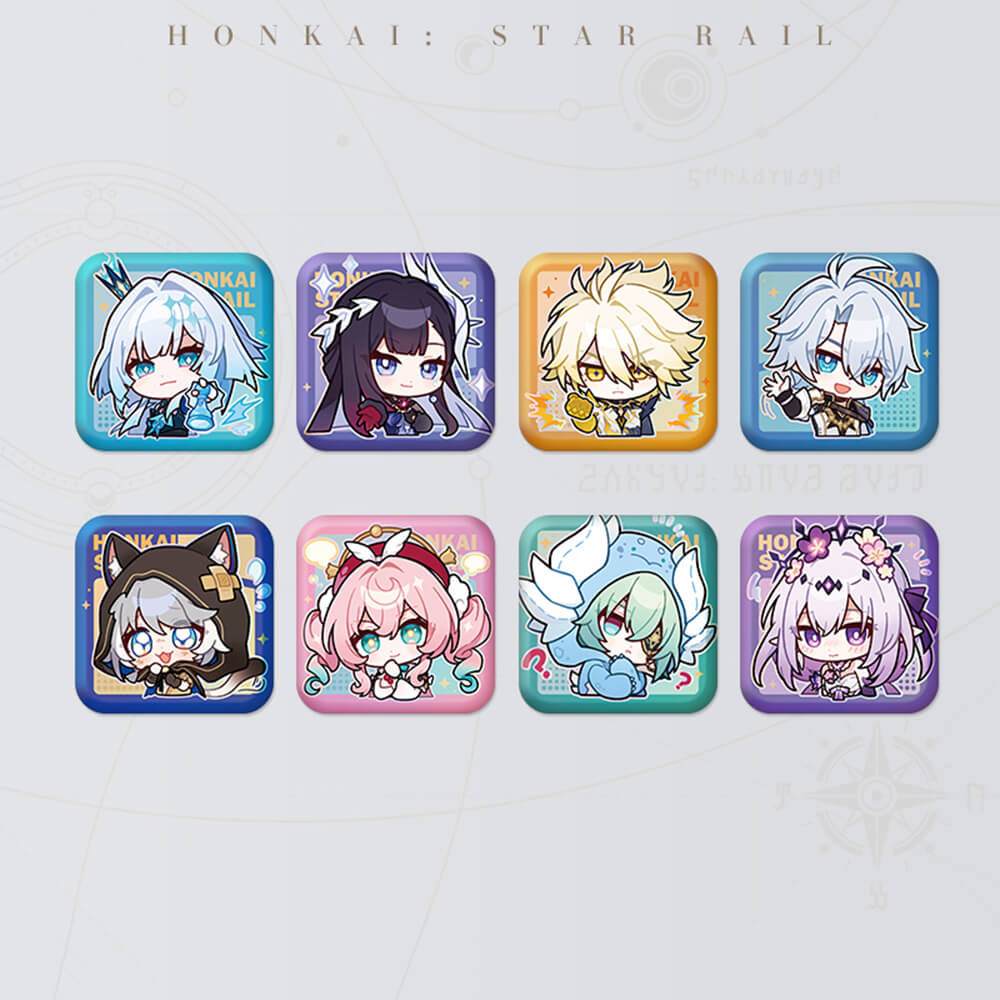 Square Cartoon Badges