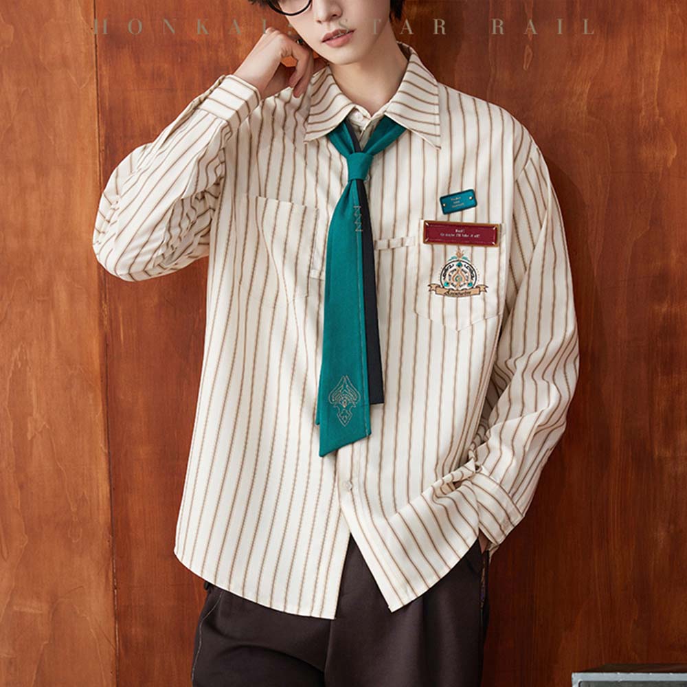 Aventurine Impression Series Striped Shirt