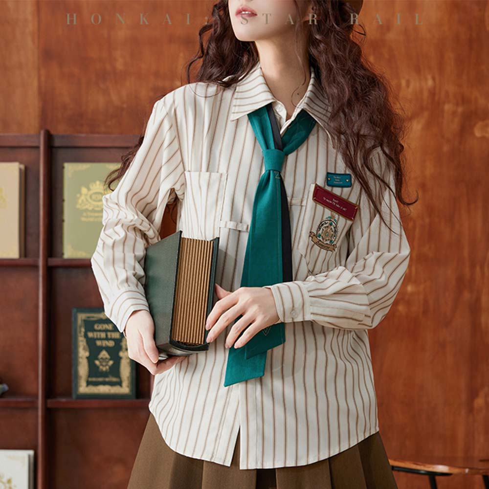 Aventurine Impression Series Striped Shirt