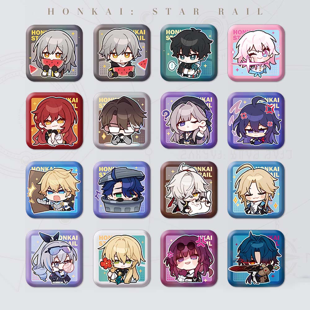 Square Cartoon Badges