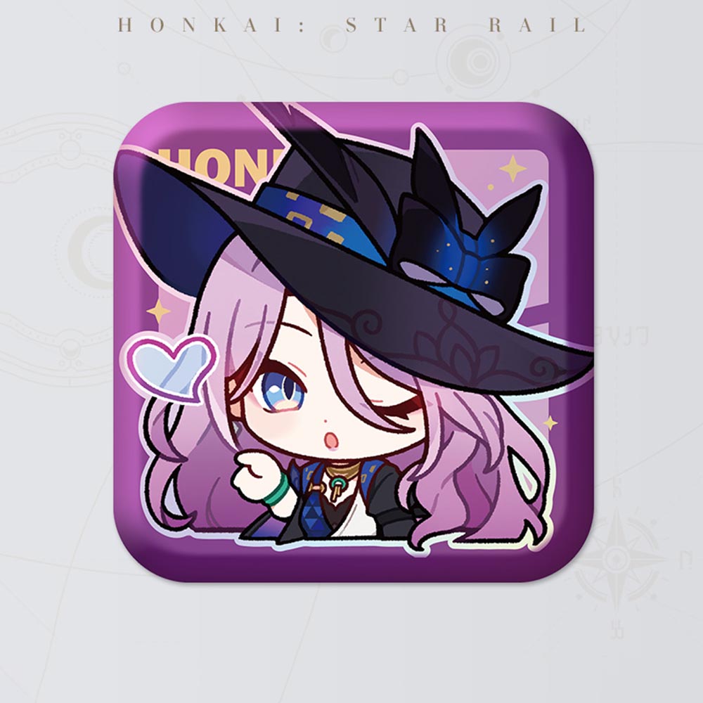 Honkai Star Rail Square Cartoon Badges