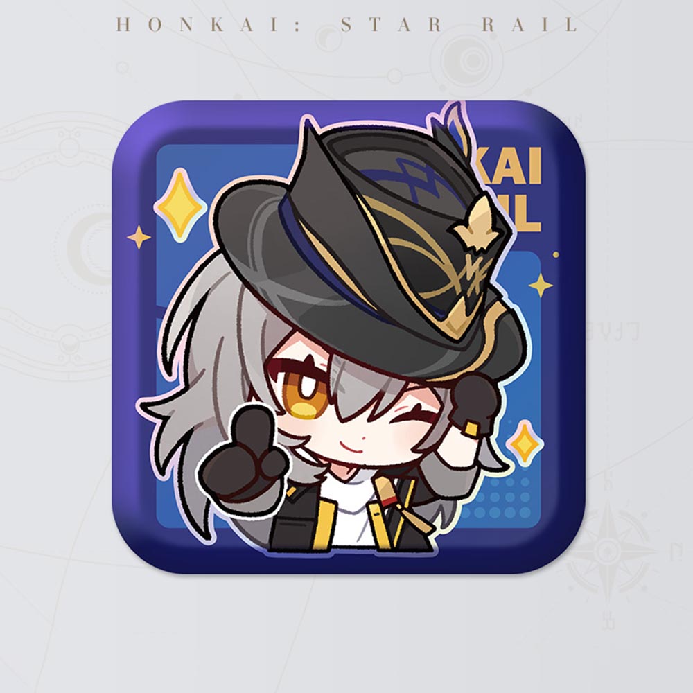 Honkai Star Rail Square Cartoon Badges