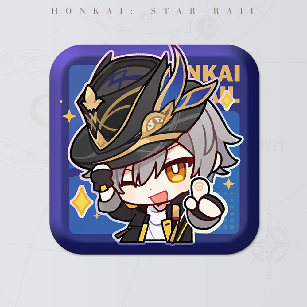 Honkai Star Rail Square Cartoon Badges