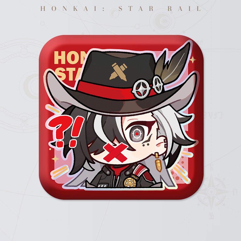 Honkai Star Rail Square Cartoon Badges