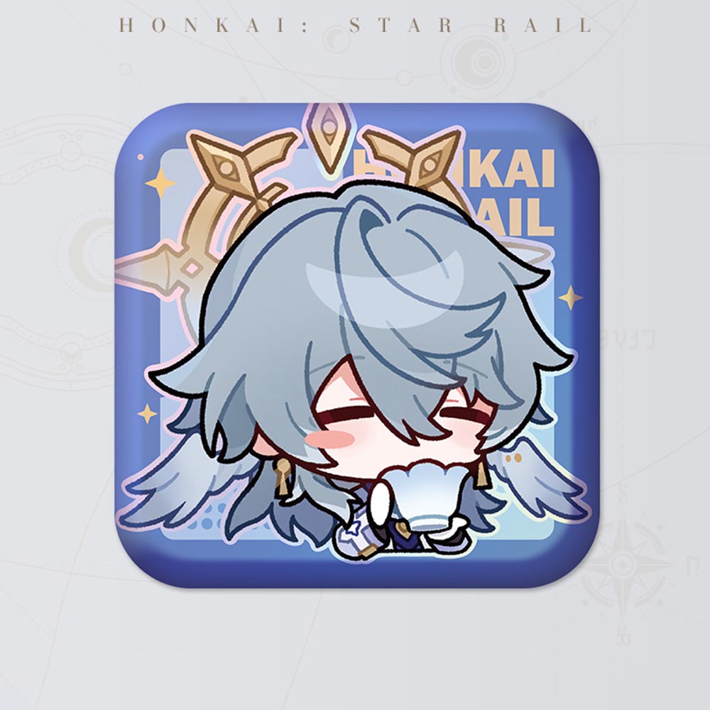 Honkai Star Rail Square Cartoon Badges