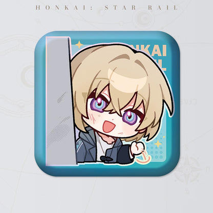 Honkai Star Rail Square Cartoon Badges