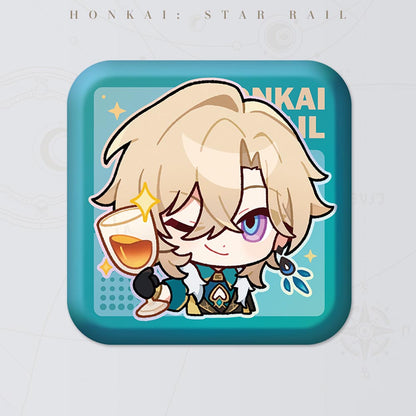 Honkai Star Rail Square Cartoon Badges