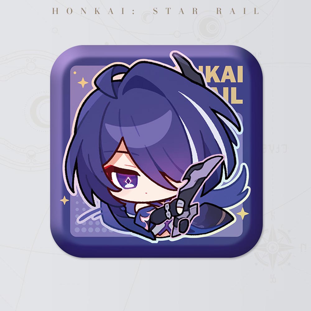 Honkai Star Rail Square Cartoon Badges