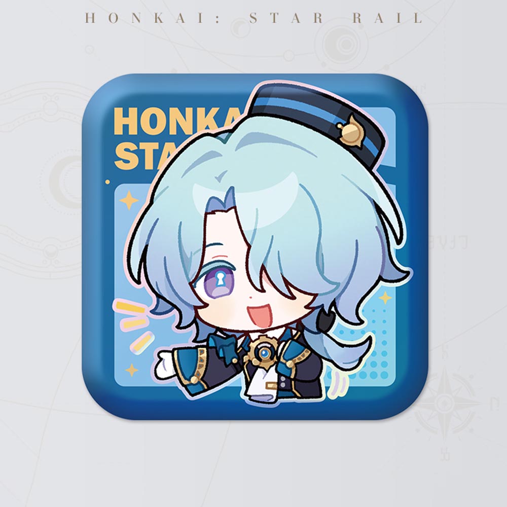 Honkai Star Rail Square Cartoon Badges