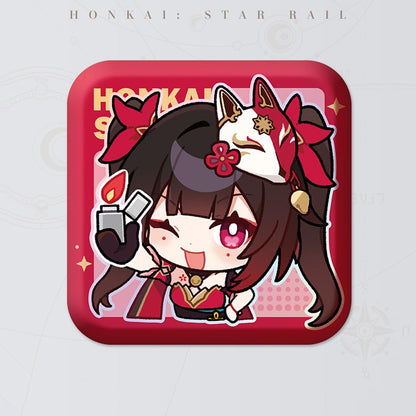 Honkai Star Rail Square Cartoon Badges