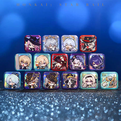 Honkai Star Rail Square Cartoon Badges