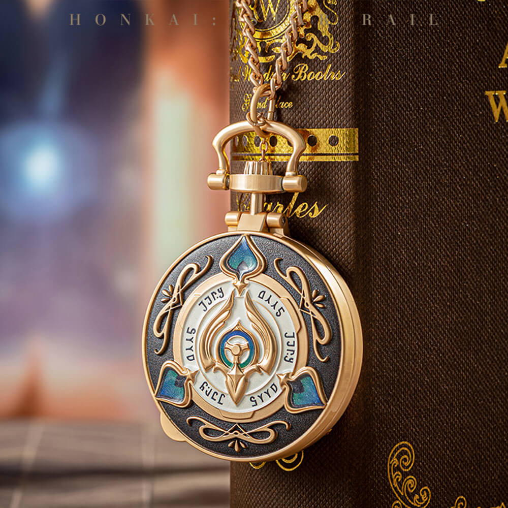 Aventurine Imitation Pocket Watch Keychain