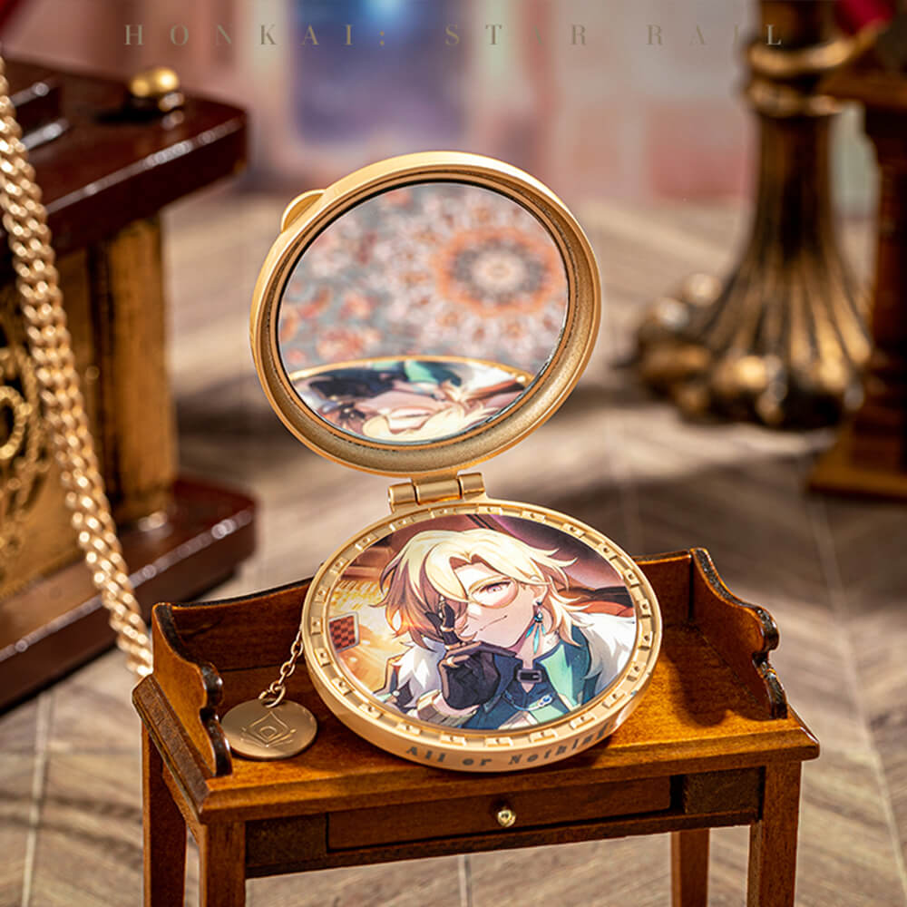 Aventurine Imitation Pocket Watch Keychain