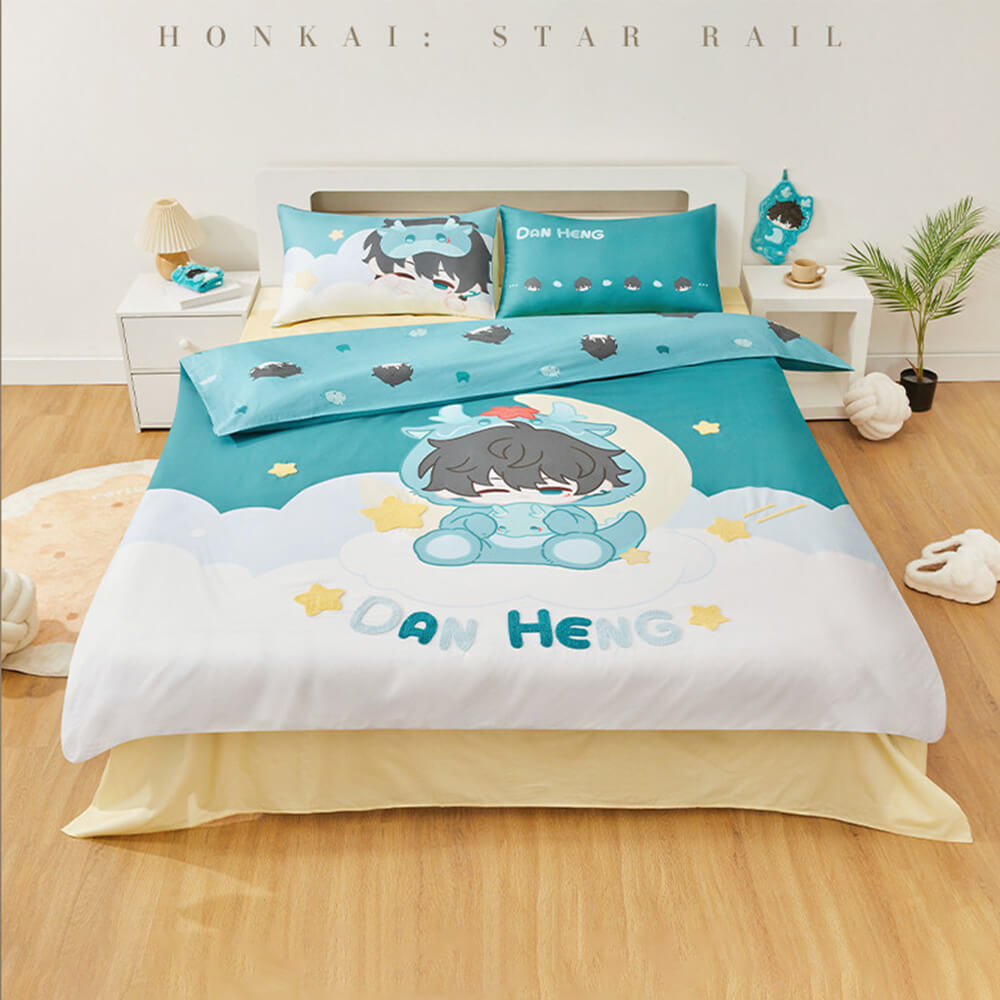Boys Dormitory Q Version Home Series Dan Heng Bedding Set