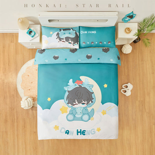 Boys Dormitory Q Version Home Series Dan Heng Bedding Set