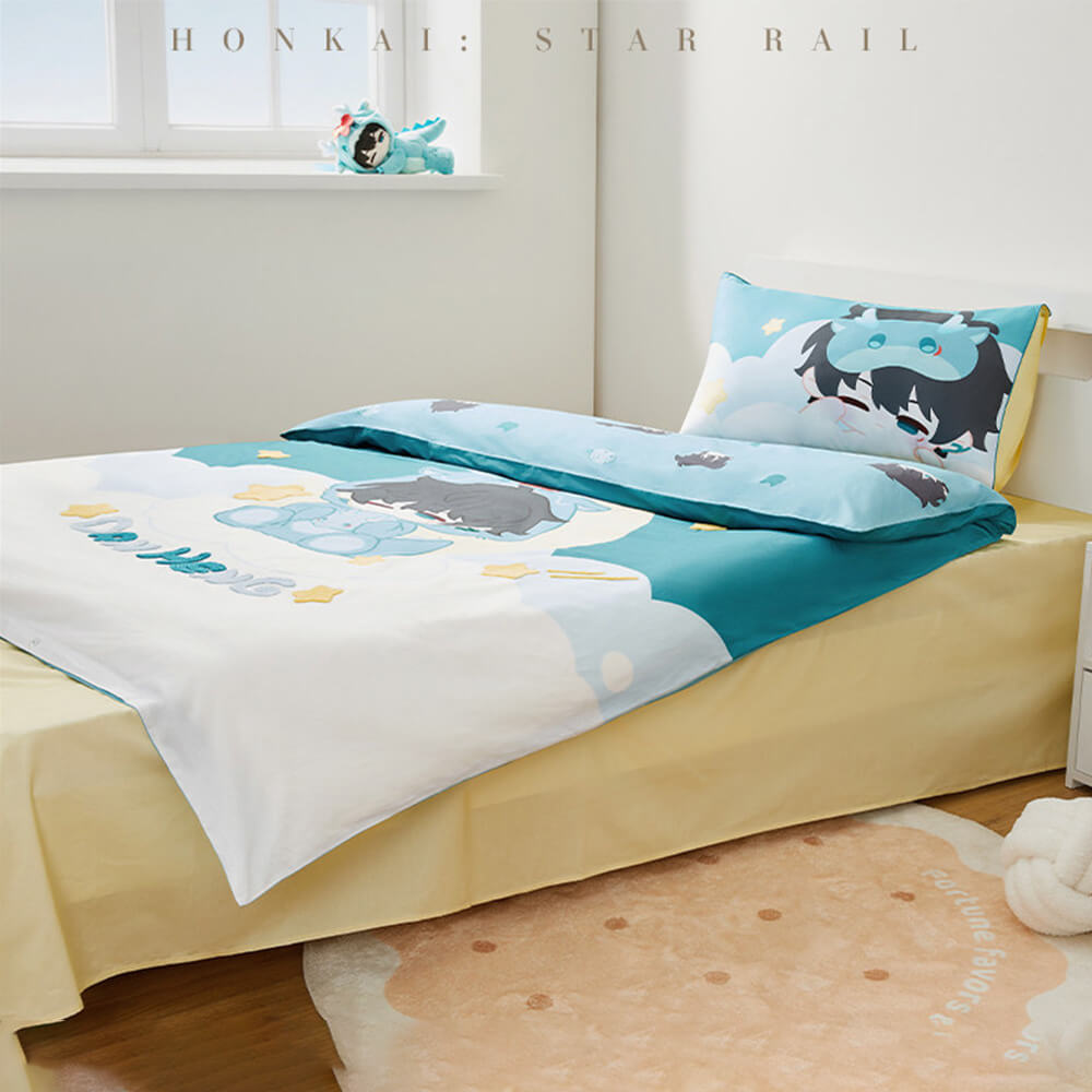 Boys Dormitory Q Version Home Series Dan Heng Bedding Set