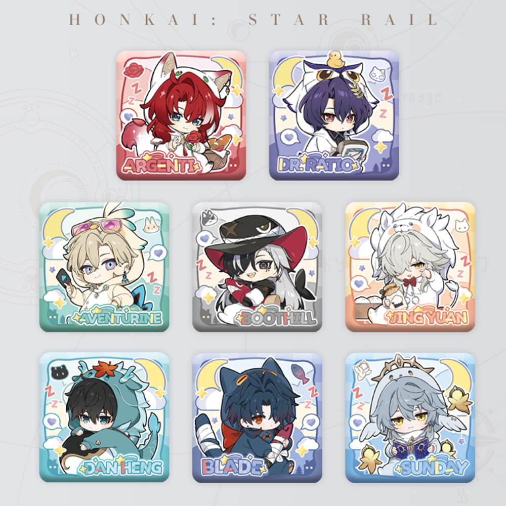 Boys Dormitory Series Q Version Square Badge