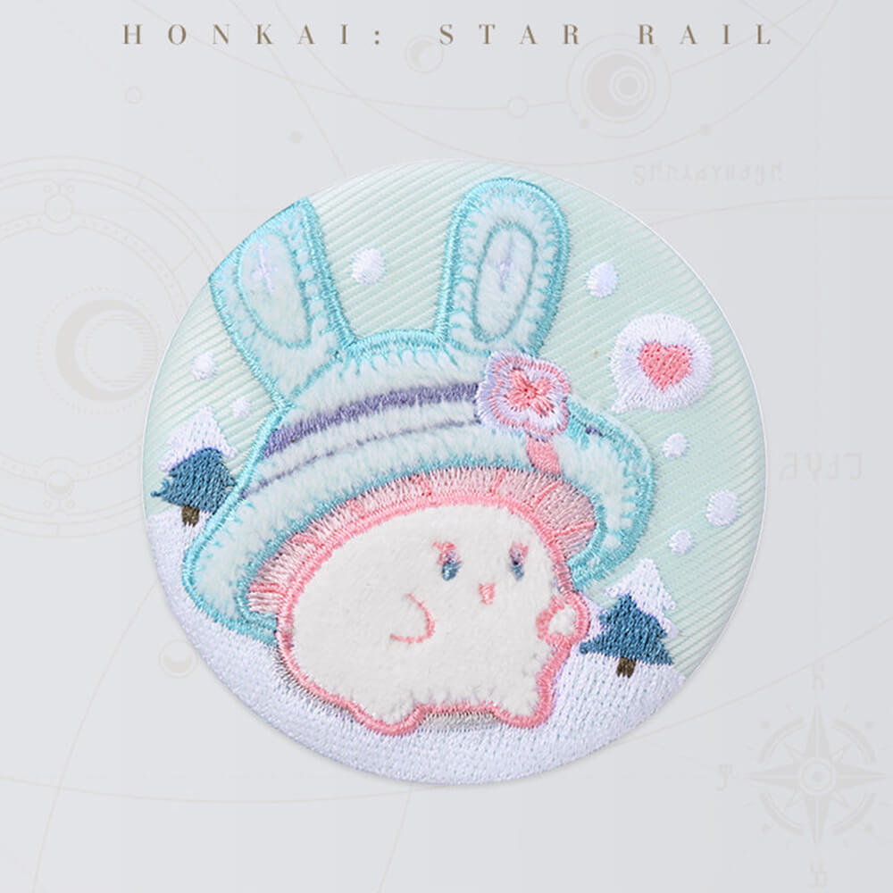 Bunny Mushroom and Mushroom Ghost Series Embroidery Badge