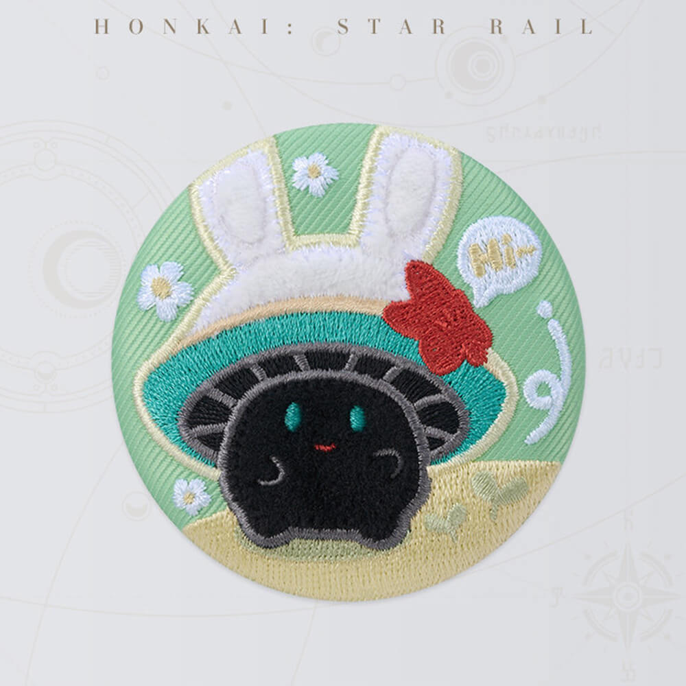 Bunny Mushroom and Mushroom Ghost Series Embroidery Badge