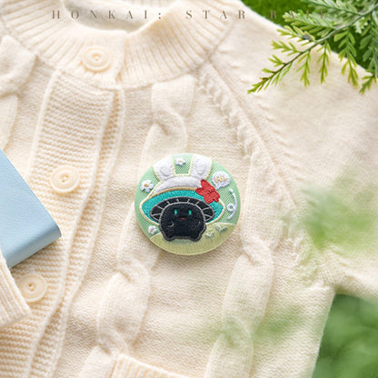 Bunny Mushroom and Mushroom Ghost Series Embroidery Badge