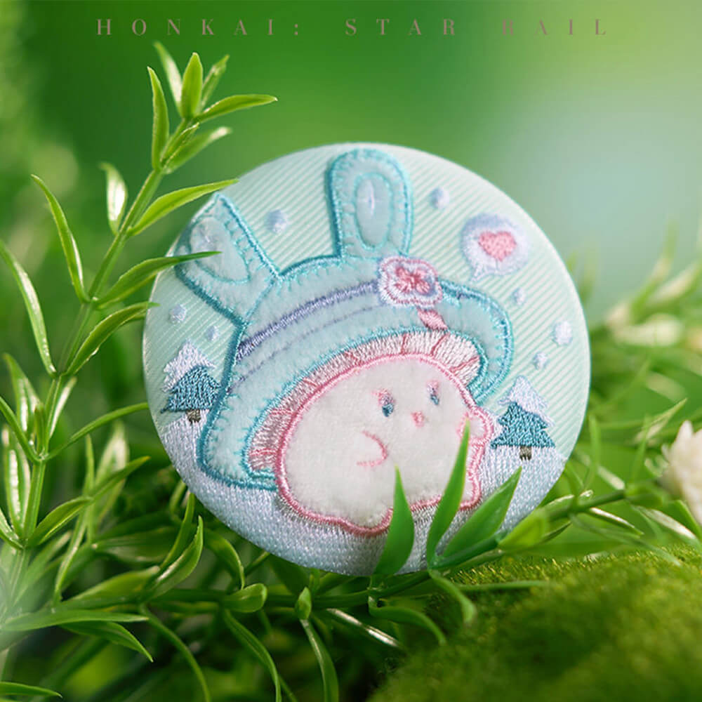 Bunny Mushroom and Mushroom Ghost Series Embroidery Badge
