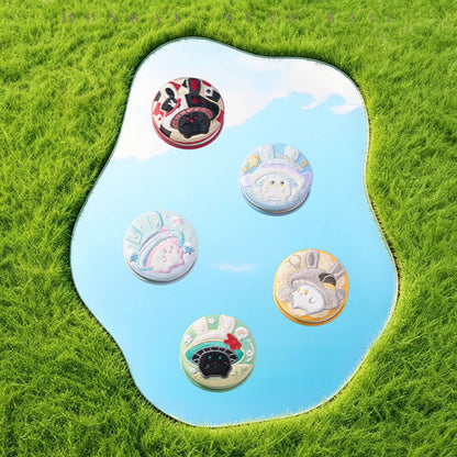 Bunny Mushroom and Mushroom Ghost Series Embroidery Badge