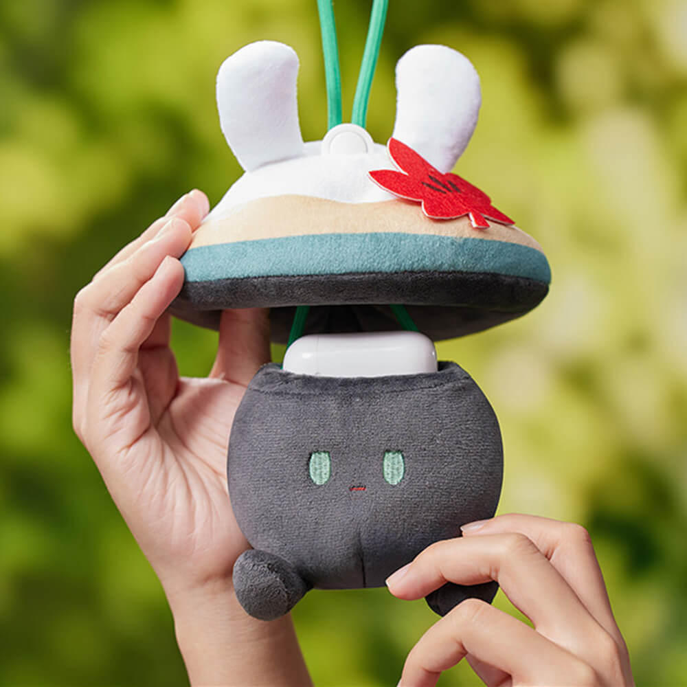 Bunny Mushroom and Mushroom Ghost Series Plush Earphone Case