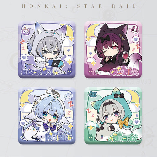 Girls Dormitory Series Q Version Square Badge