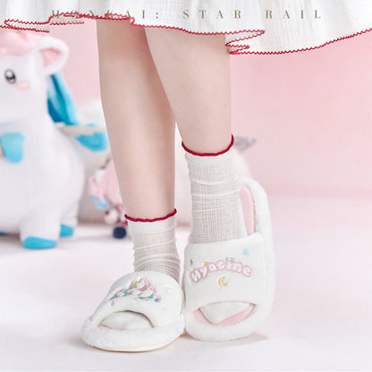 Hyacine Impression Series Plush Slippers