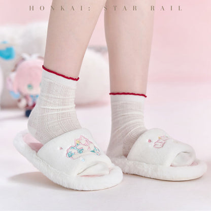 Hyacine Impression Series Plush Slippers